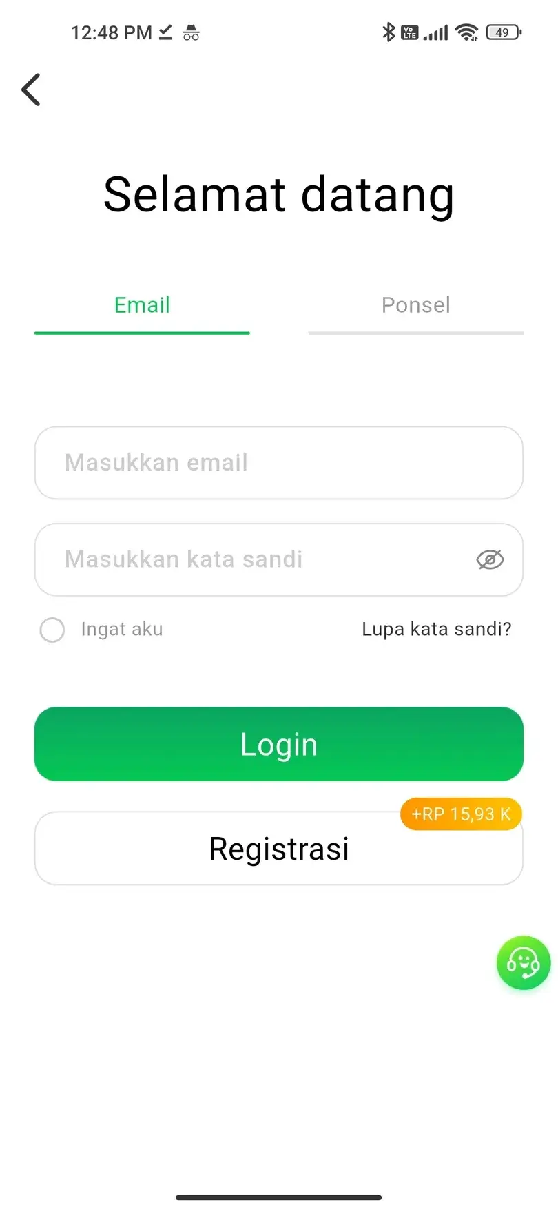Duit8 APK - Tampilan utama aplikasi